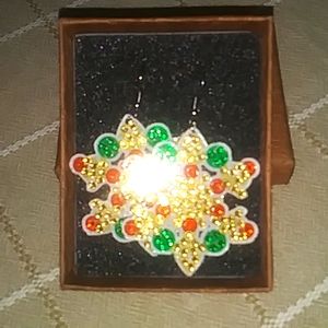 Christmas Snowflakes Earrings-Hand crafted